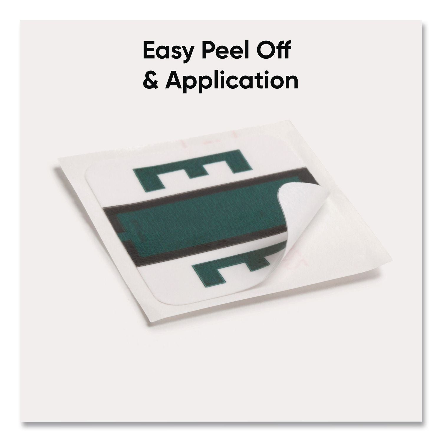 A-Z Color-Coded End Tab Filing Labels, E, 1 x 1.25, White, 500/Roll