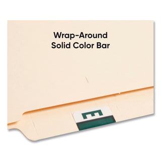 A-Z Color-Coded End Tab Filing Labels, E, 1 x 1.25, White, 500/Roll