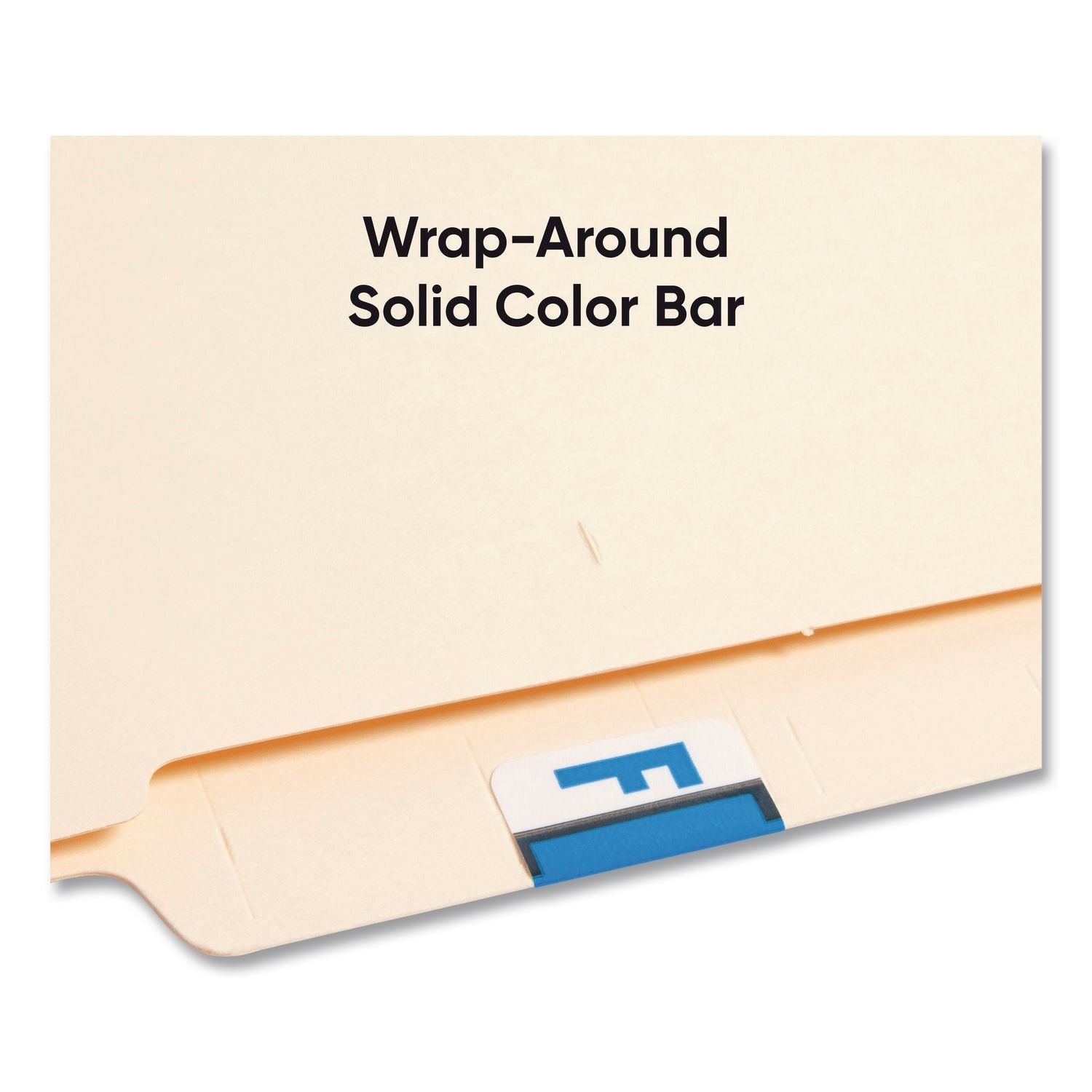A-Z Color-Coded End Tab Filing Labels, F, 1 x 1.25, White, 500/Roll