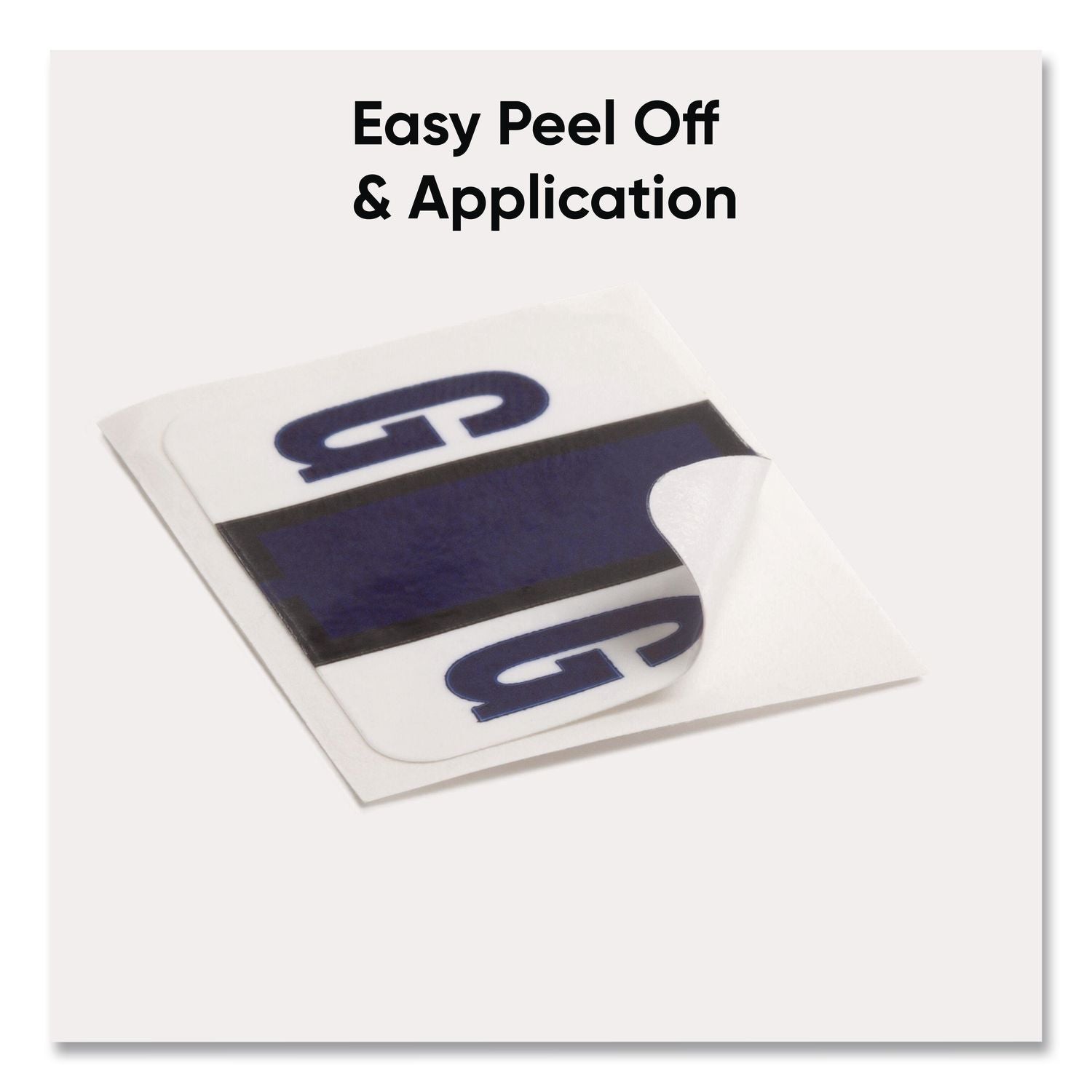 A-Z Color-Coded End Tab Filing Labels, G, 1 x 1.25, White, 500/Roll