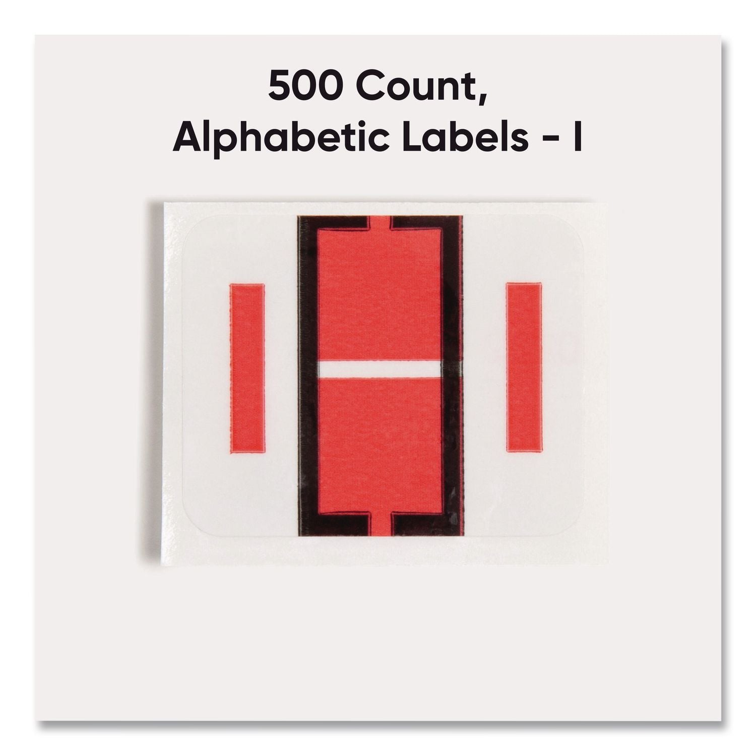 A-Z Color-Coded End Tab Filing Labels, I, 1 x 1.25, White, 500/Roll