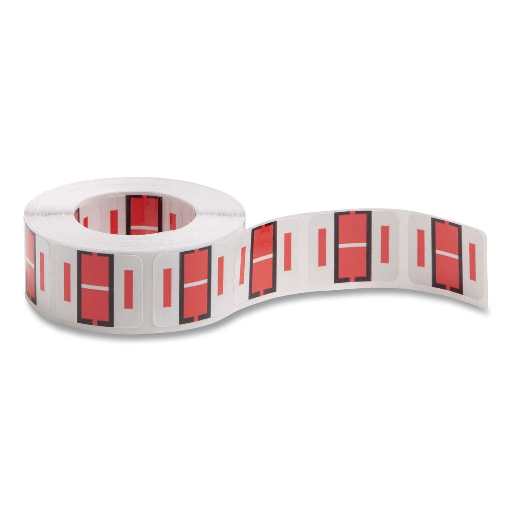 A-Z Color-Coded End Tab Filing Labels, I, 1 x 1.25, White, 500/Roll