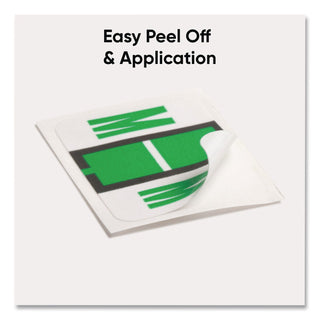 A-Z Color-Coded End Tab Filing Labels, M, 1 x 1.25, White, 500/Roll