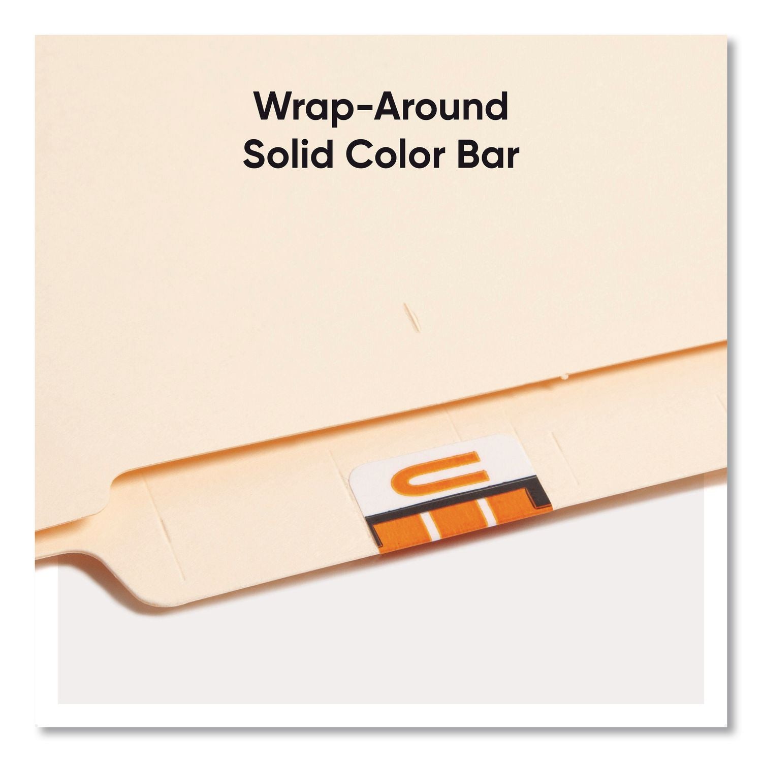 A-Z Color-Coded End Tab Filing Labels, U, 1 x 1.25, White, 500/Roll