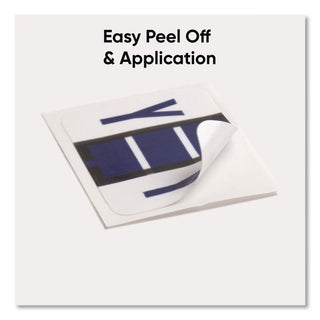 A-Z Color-Coded End Tab Filing Labels, Y, 1 x 1.25, White, 500/Roll