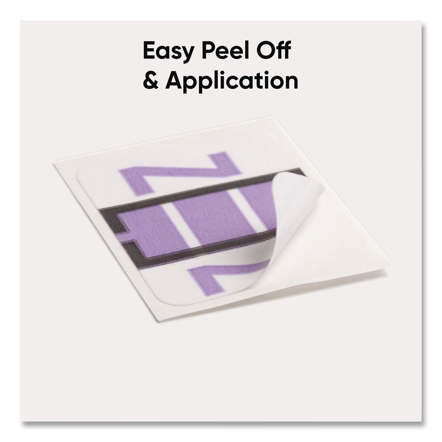A-Z Color-Coded End Tab Filing Labels, Z, 1 x 1.25, White, 500/Roll