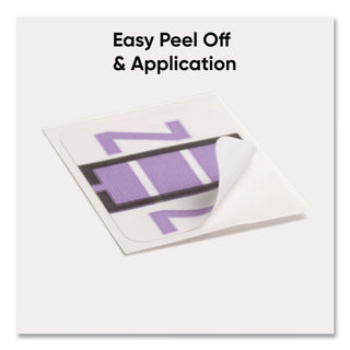 A-Z Color-Coded End Tab Filing Labels, Z, 1 x 1.25, White, 500/Roll