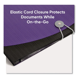 Smead Letter Expanding File - 8 1/2" x 11" - 12 Internal Pocket(s) - Purple, Black - 1 Each