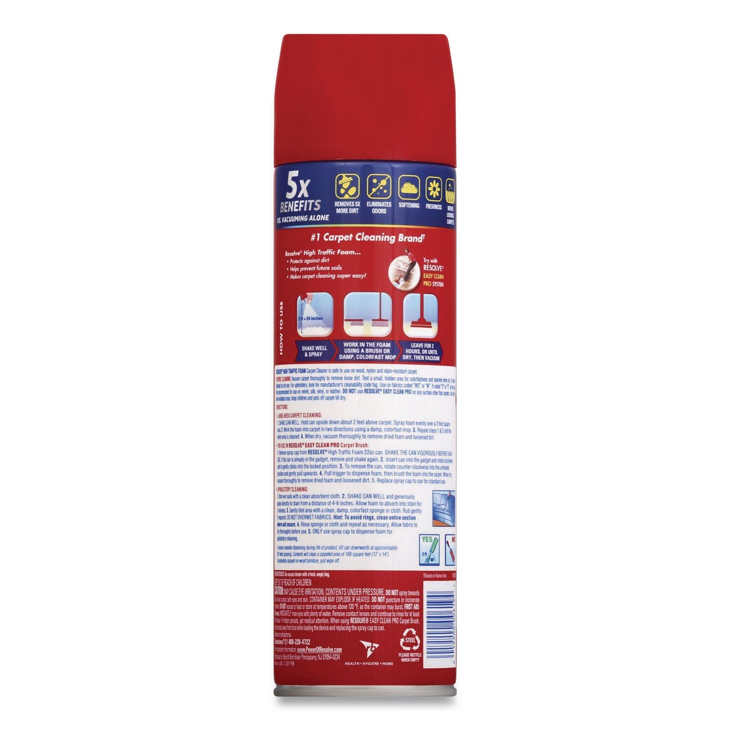 Foam Carpet Cleaner, Foam, 22 oz Aerosol Spray