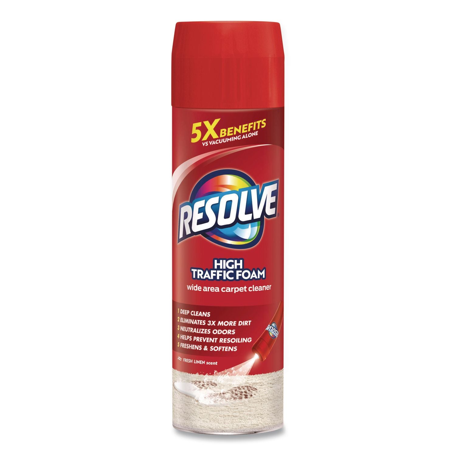 Foam Carpet Cleaner, Foam, 22 oz Aerosol Spray, 12/Carton