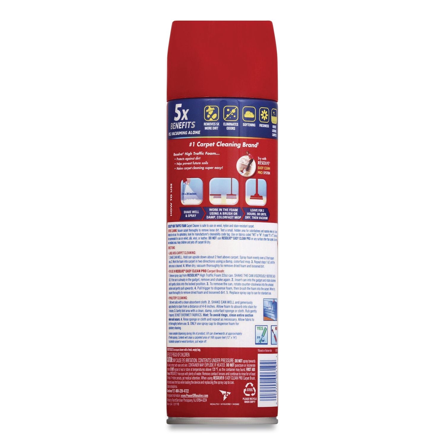 Foam Carpet Cleaner, Foam, 22 oz Aerosol Spray, 12/Carton