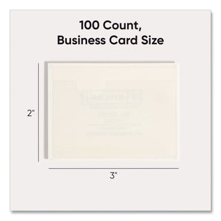 Self-Adhesive Poly Pockets, Top Load, 4.06 x 3, Clear, 100/Box