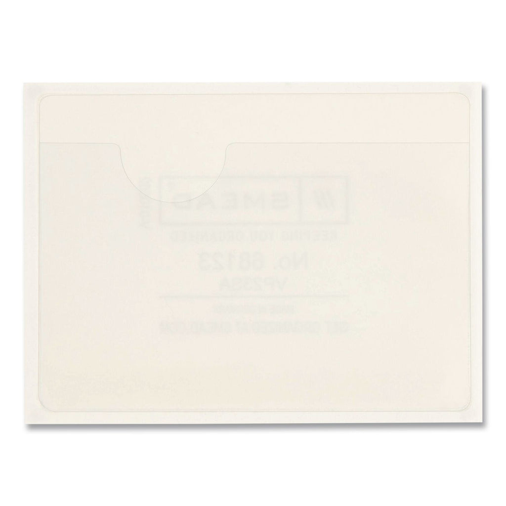 Self-Adhesive Poly Pockets, Top Load, 4.06 x 3, Clear, 100/Box