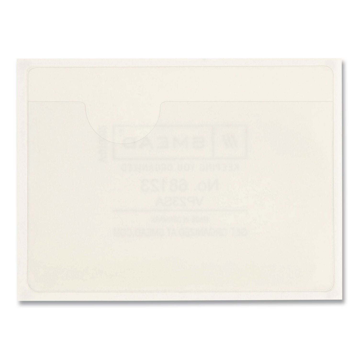 Self-Adhesive Poly Pockets, Top Load, 4.06 x 3, Clear, 100/Box