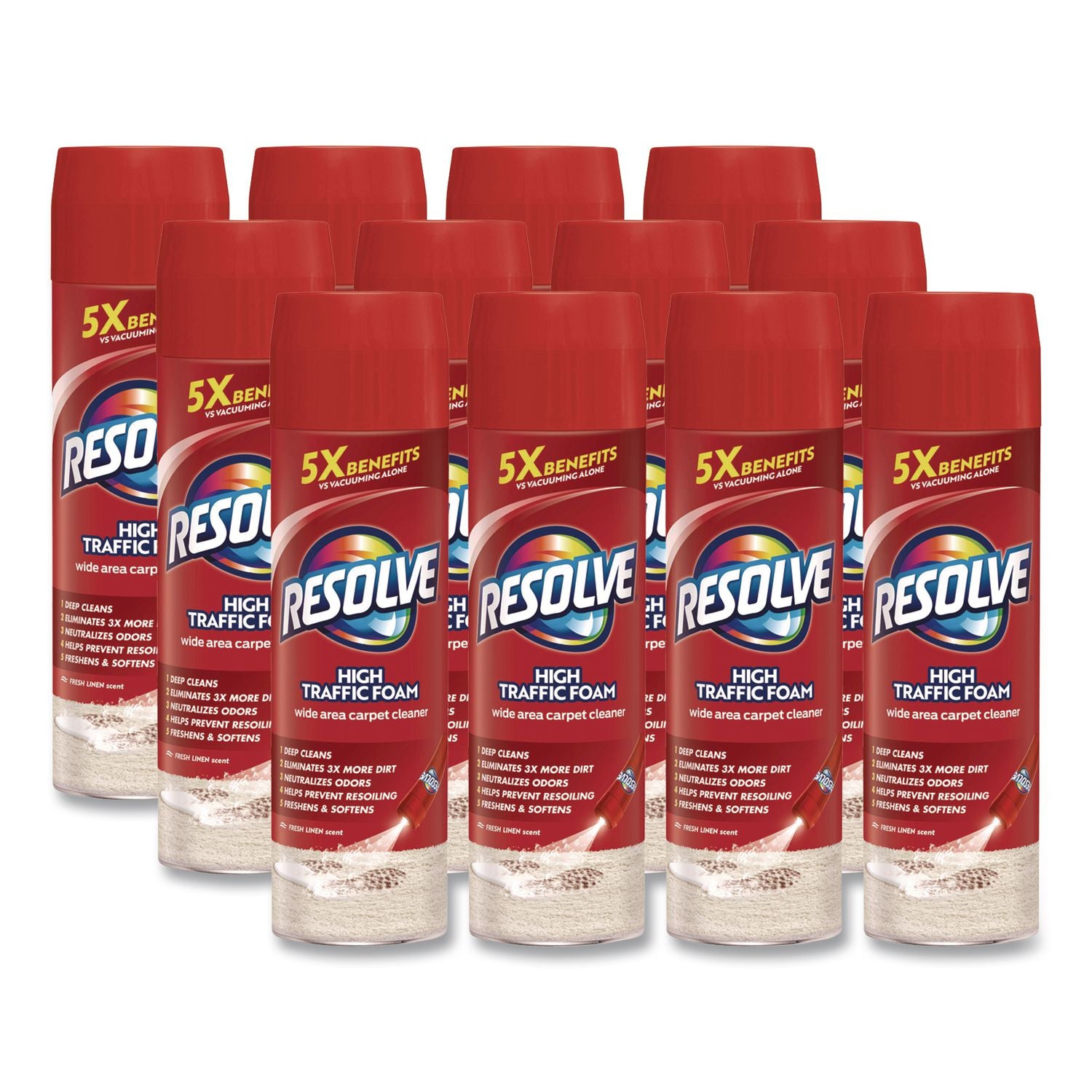 Foam Carpet Cleaner, Foam, 22 oz Aerosol Spray, 12/Carton