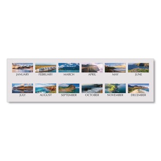Recycled Earthscapes Desk Pad Calendar, Seascapes Photography, 18.5 x 13, Black Binding/Corners,12-Month (Jan to Dec): 2024