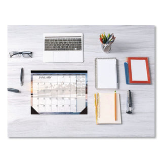 Recycled Earthscapes Desk Pad Calendar, Seascapes Photography, 18.5 x 13, Black Binding/Corners,12-Month (Jan to Dec): 2024