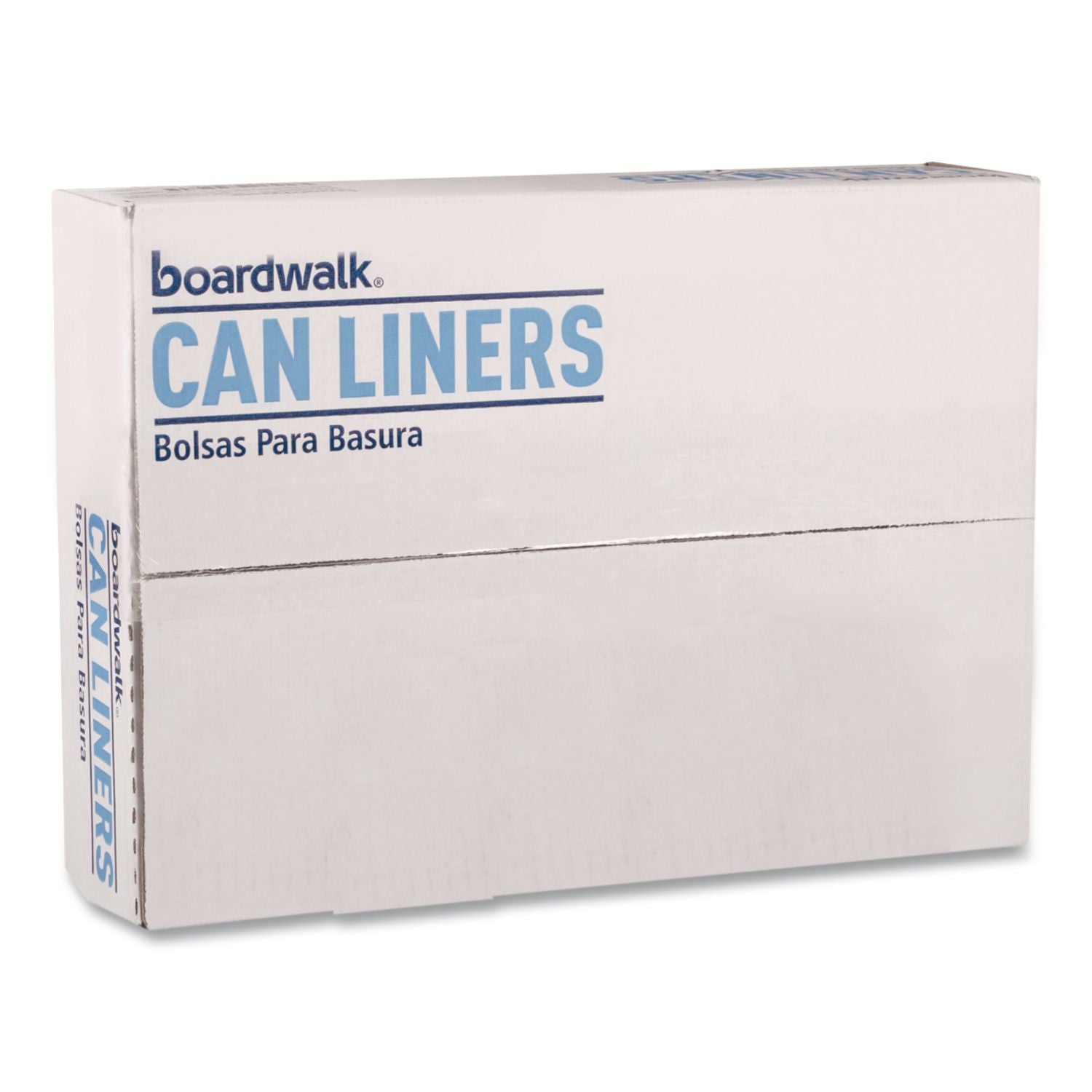 Low-Density Waste Can Liners, 30 gal, 0.6 mil, 30" x 36", White, 25 Bags/Roll, 8 Rolls/Carton