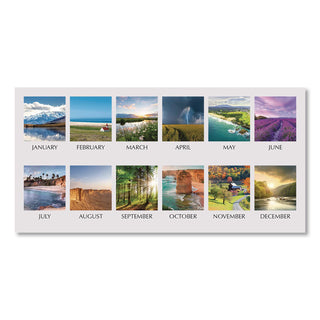Earthscapes Recycled Desk Tent Monthly Calendar, Scenic Photography, 8.5 x 4.5, White Sheets, 12-Month (Jan to Dec): 2024