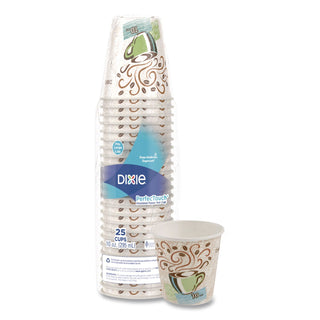 PerfecTouch Paper Hot Cups, 10 oz, Coffee Haze Design, 25 Sleeve, 20 Sleeves/Carton