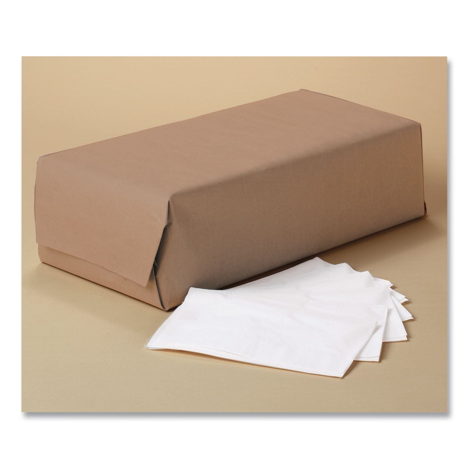 1/8-Fold Dinner Napkins, 2-Ply, 17 x 14 63/100, White, 300/Pack, 10 Packs/Carton