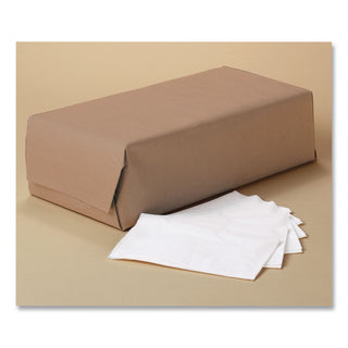 1/8-Fold Dinner Napkins, 2-Ply, 17 x 14 63/100, White, 300/Pack, 10 Packs/Carton