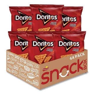 Nacho Cheese Tortilla Chips, 1.75 oz Bag, 64/Carton