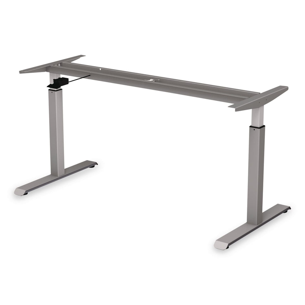 AdaptivErgo Sit-Stand Pneumatic Height-Adjustable Table Base, 59.06" x 28.35" x 26.18" to 39.57", Gray