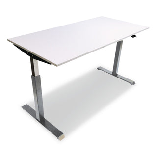 AdaptivErgo Sit-Stand Pneumatic Height-Adjustable Table Base, 59.06" x 28.35" x 26.18" to 39.57", Gray