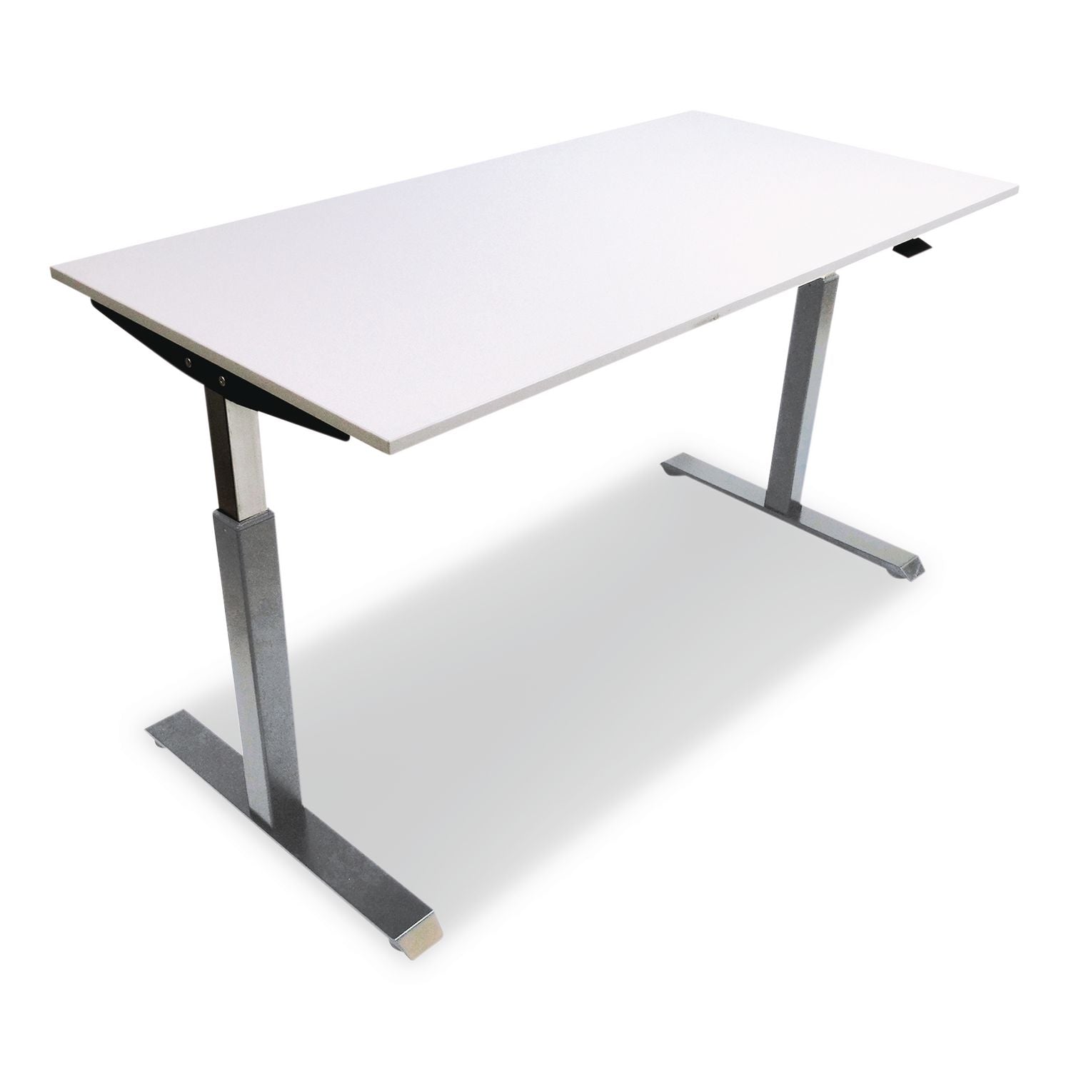 AdaptivErgo Sit-Stand Pneumatic Height-Adjustable Table Base, 59.06" x 28.35" x 26.18" to 39.57", Gray