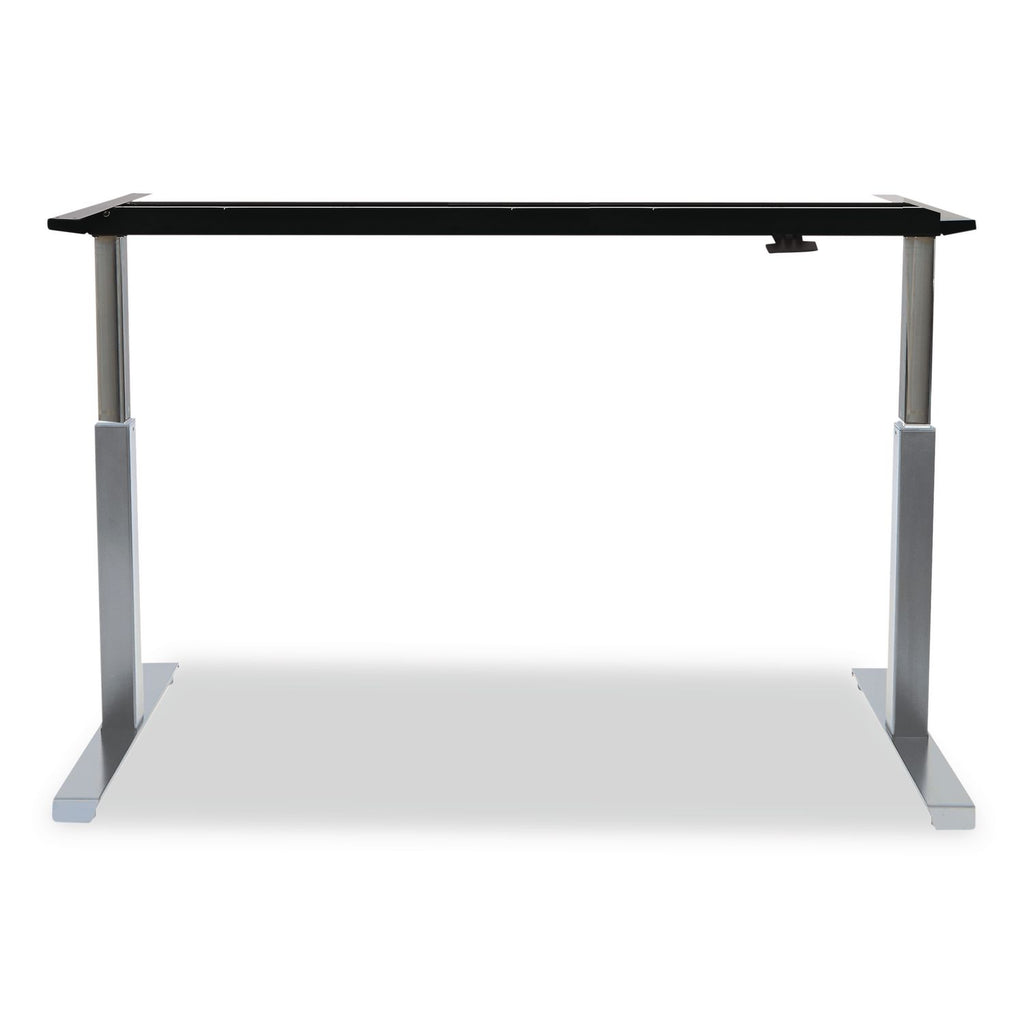 AdaptivErgo Sit-Stand Pneumatic Height-Adjustable Table Base, 59.06" x 28.35" x 26.18" to 39.57", Gray