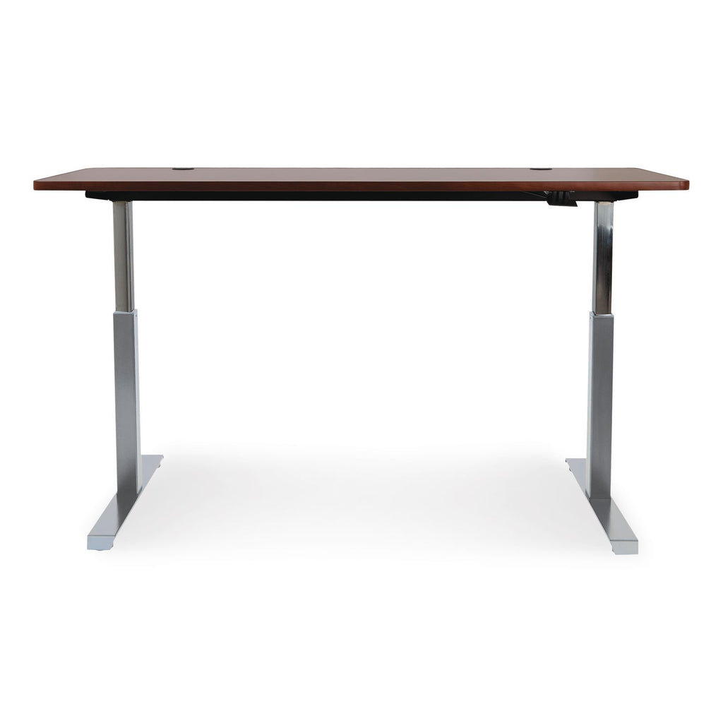 AdaptivErgo Sit-Stand Pneumatic Height-Adjustable Table Base, 59.06" x 28.35" x 26.18" to 39.57", Gray