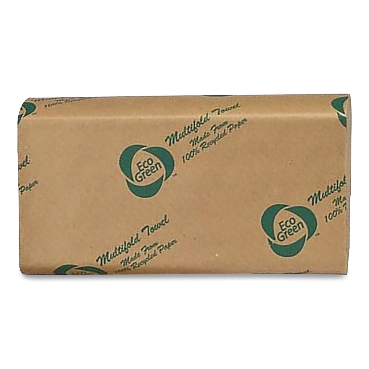 Recycled Multifold Paper Towels, 1-Ply, 9.5 x 9.5, Natural Kraft, 250/Pack, 16 Packs/Carton
