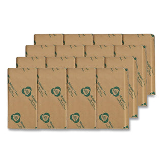 Recycled Multifold Paper Towels, 1-Ply, 9.5 x 9.5, Natural Kraft, 250/Pack, 16 Packs/Carton