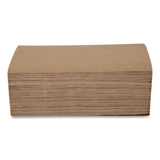 Recycled Multifold Paper Towels, 1-Ply, 9.5 x 9.5, Natural Kraft, 250/Pack, 16 Packs/Carton