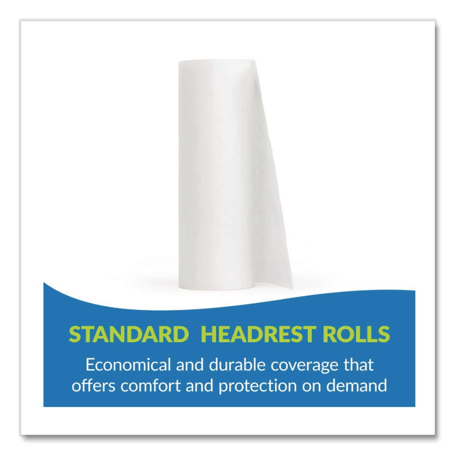 Everyday Headrest Paper Roll, Smooth-Finish, 8.5" x 225 ft, White, 25/Carton