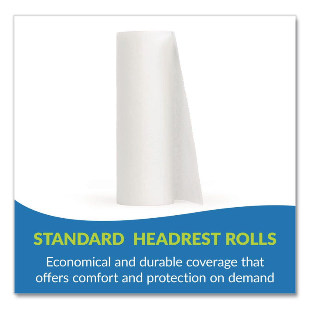 Choice Headrest Paper Roll, Smooth-Finish, 8.5" x 125 ft, White, 25/Carton