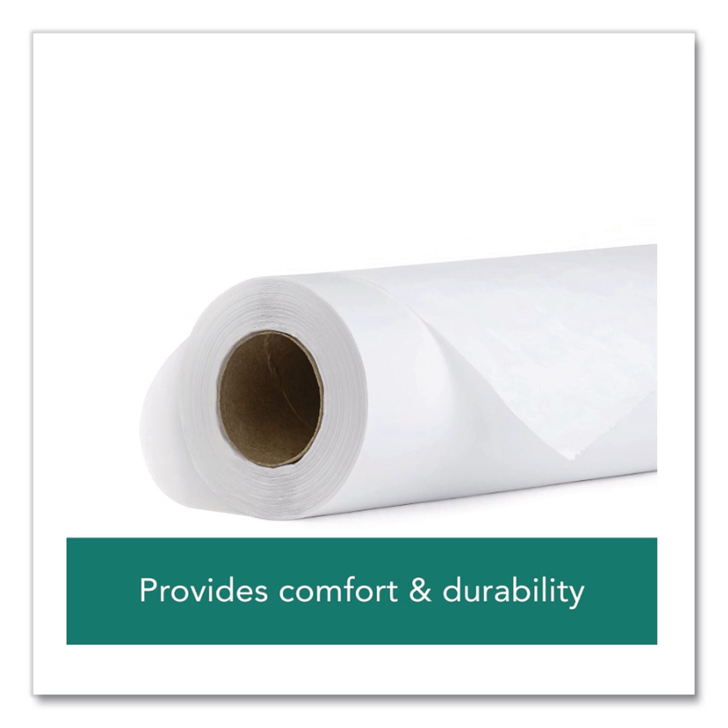 Choice Exam Table Paper Roll, Crepe Texture, 21" x 125 ft, White, 12/Carton