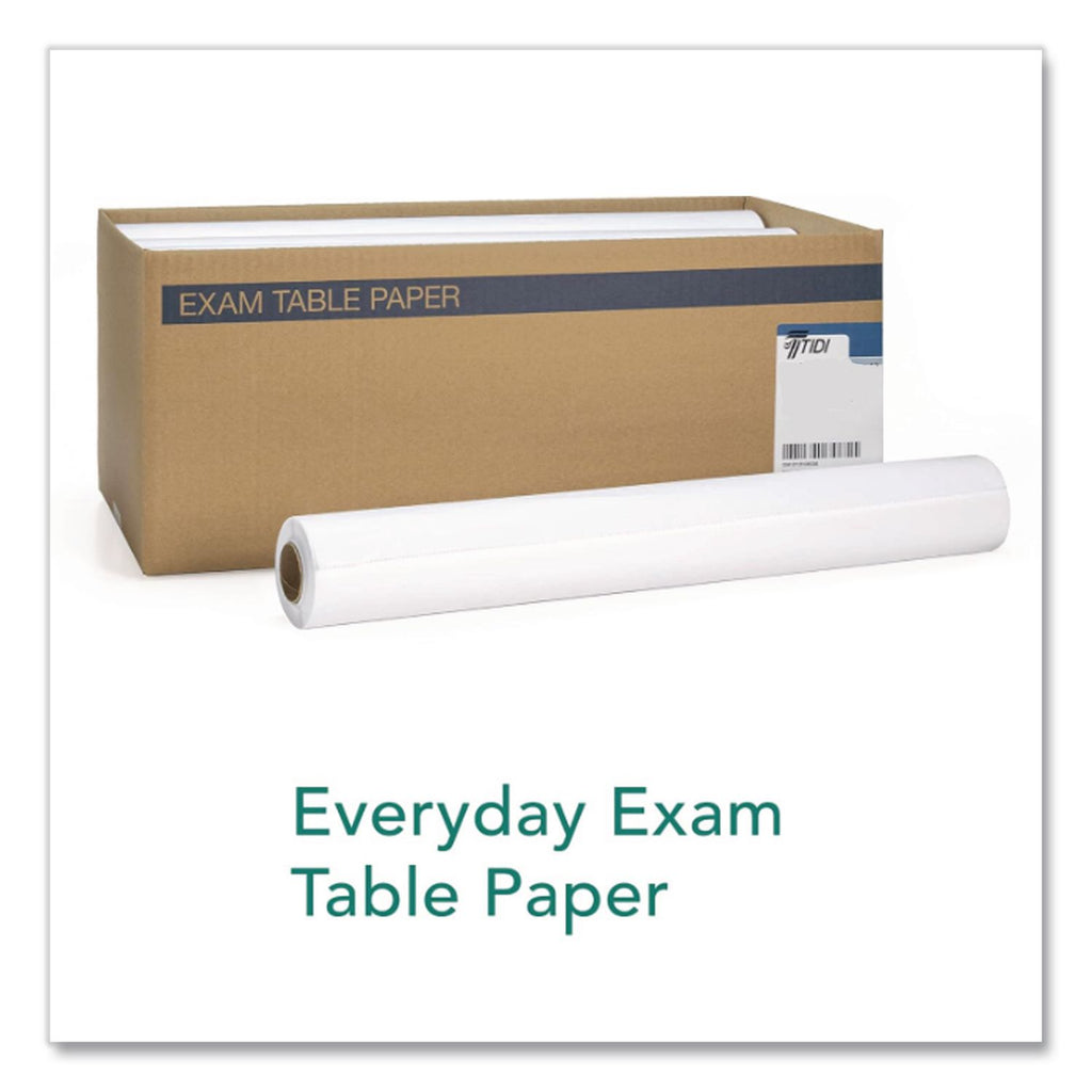 Choice Exam Table Paper Roll, Crepe Texture, 21" x 125 ft, White, 12/Carton