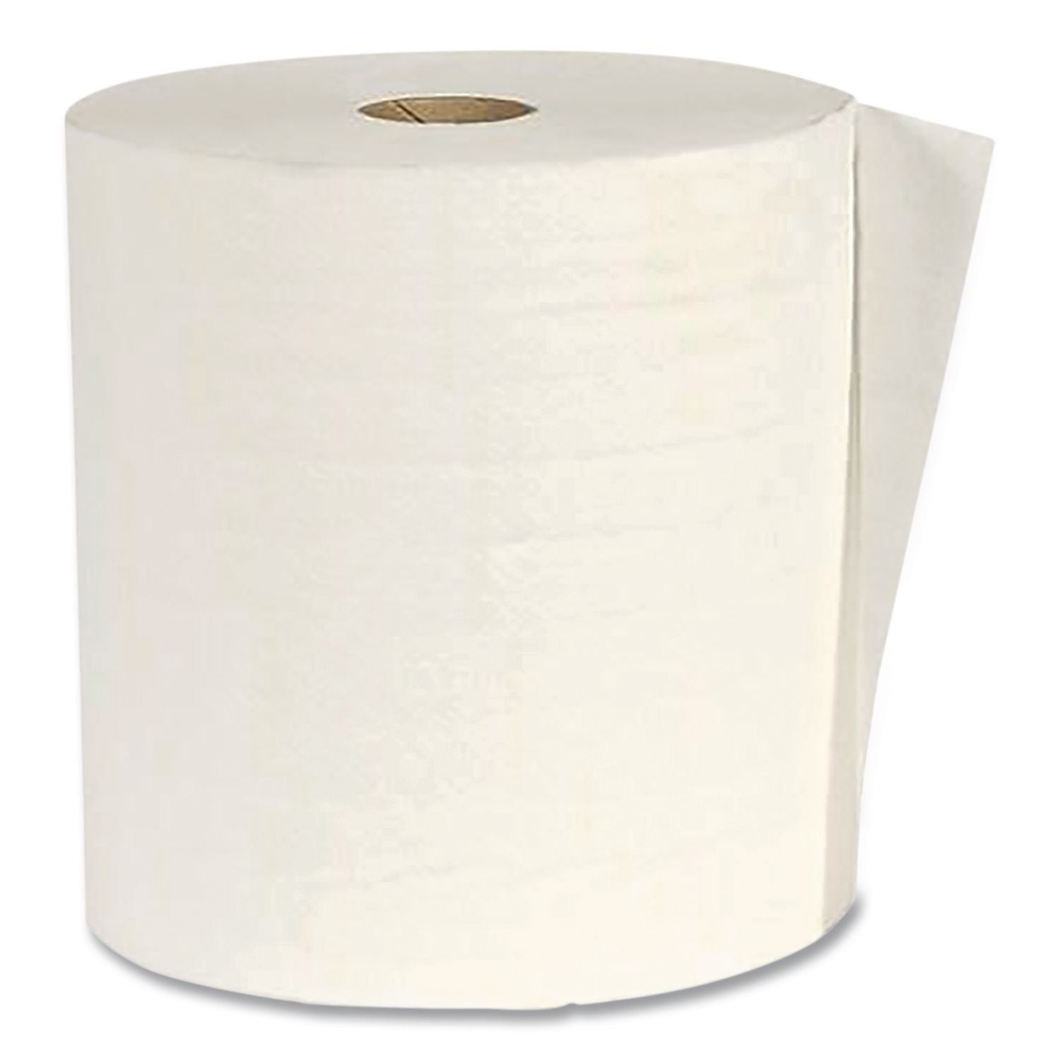 Recycled Hardwound Paper Towels, 1-Ply, 7.88" x 800 ft, 1.8 Core, White, 6 Rolls/Carton