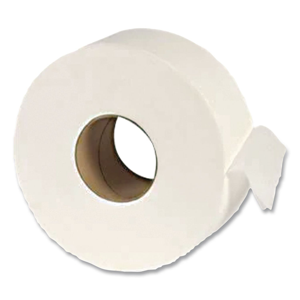 Recycled 2-Ply Jumbo Toilet Paper, Septic Safe, White, 3.55" x 1,000 ft, 12 Rolls/Carton