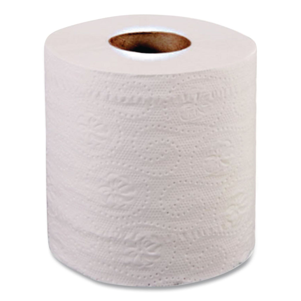 Recycled 2-Ply Standard Toilet Paper, Septic Safe, White, 550 Sheets/Roll, 80 Rolls/Carton