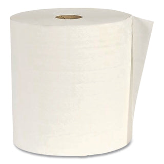Recycled Hardwound Paper Towels, 1-Ply, 7.87" x 900 ft, White, 6 Rolls/Carton