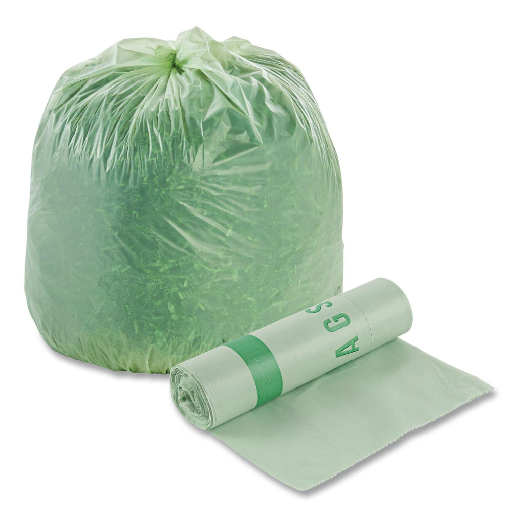 EcoSafe-6400 Bags, 30 gal, 1.1 mil, 30" x 39", Green, 48/Box