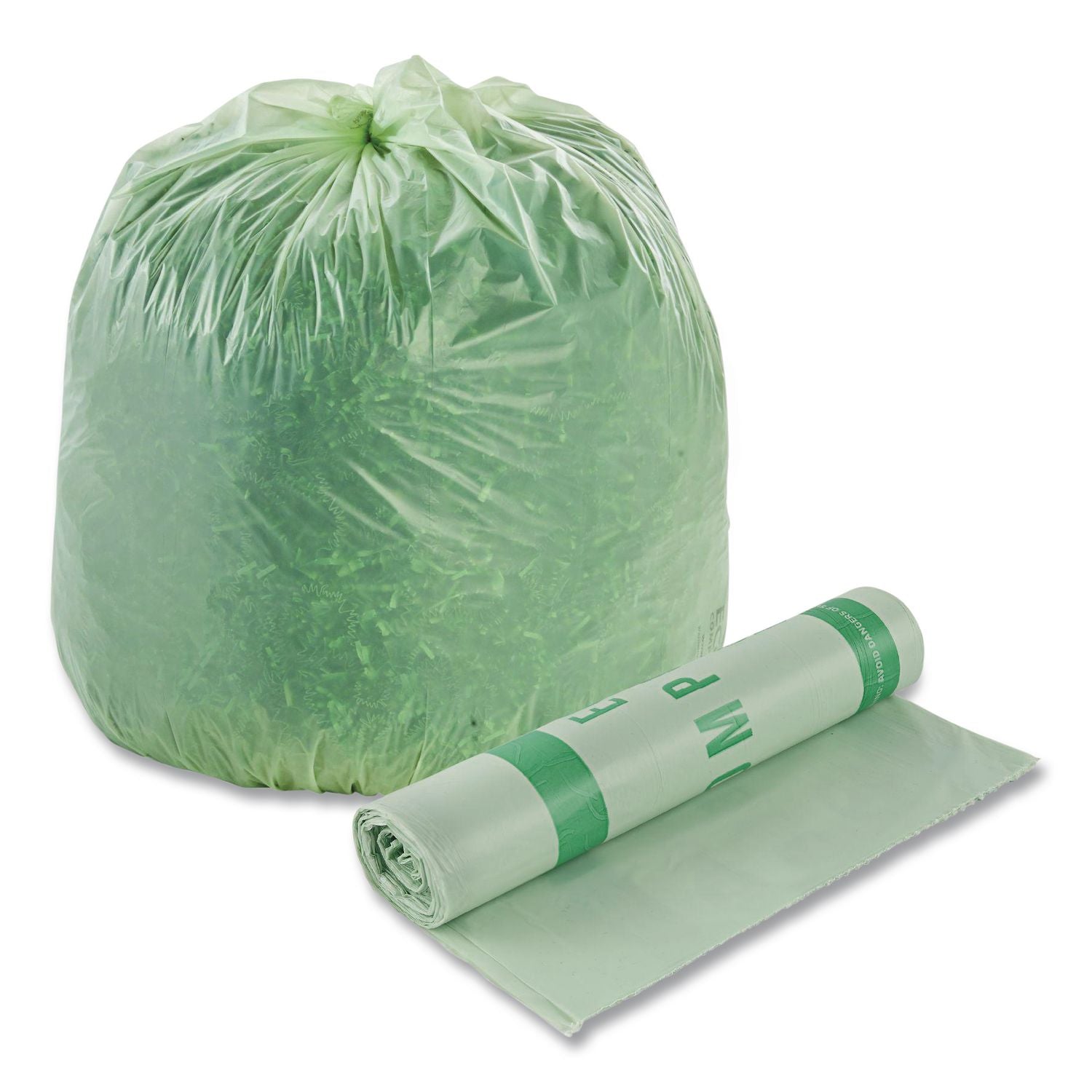 EcoSafe-6400 Bags, 48 gal, 0.85 mil, 42" x 48", Green, 40/Box
