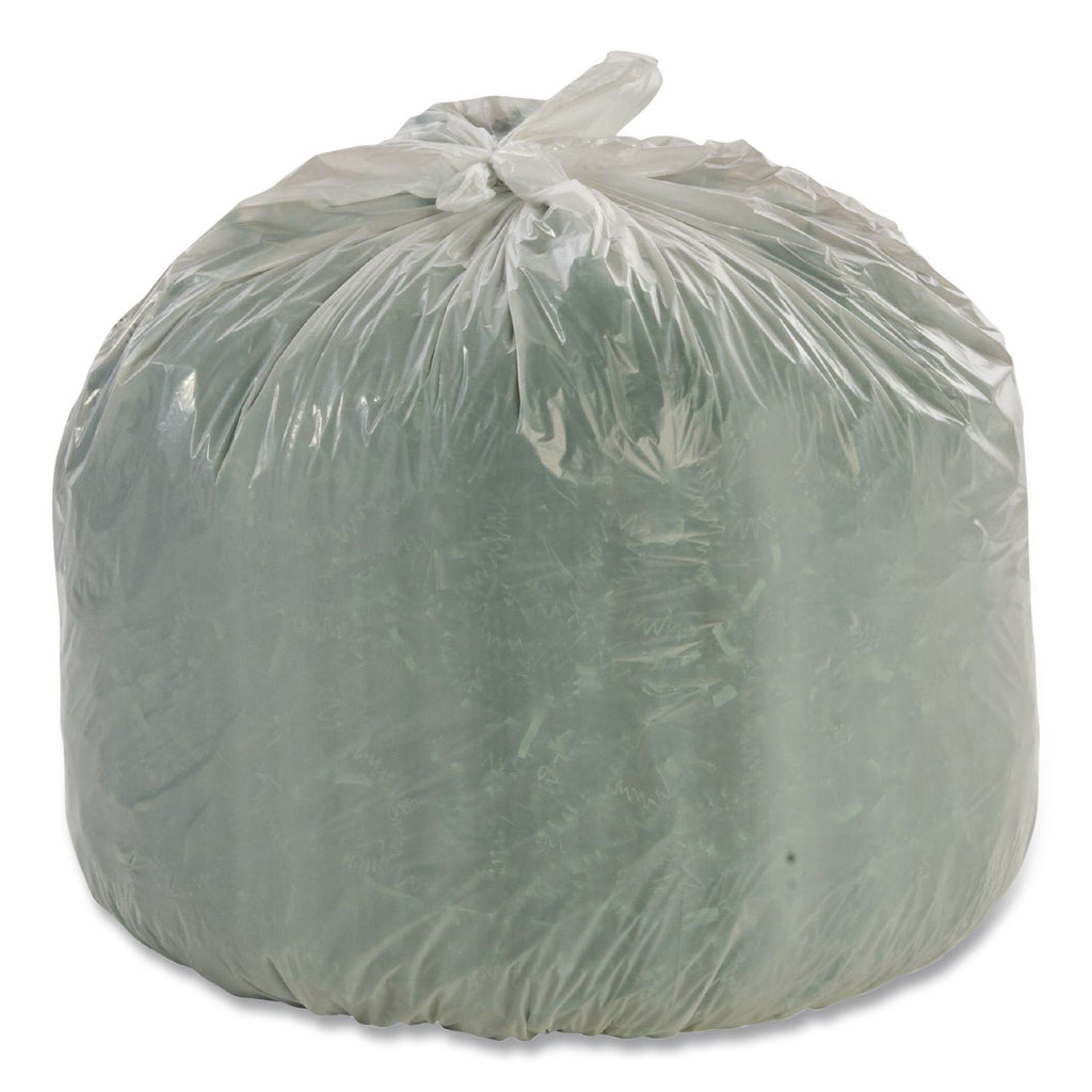 Controlled Life-Cycle Plastic Trash Bags, 13 gal, 0.7 mil, 24" x 30", White, 120/Box