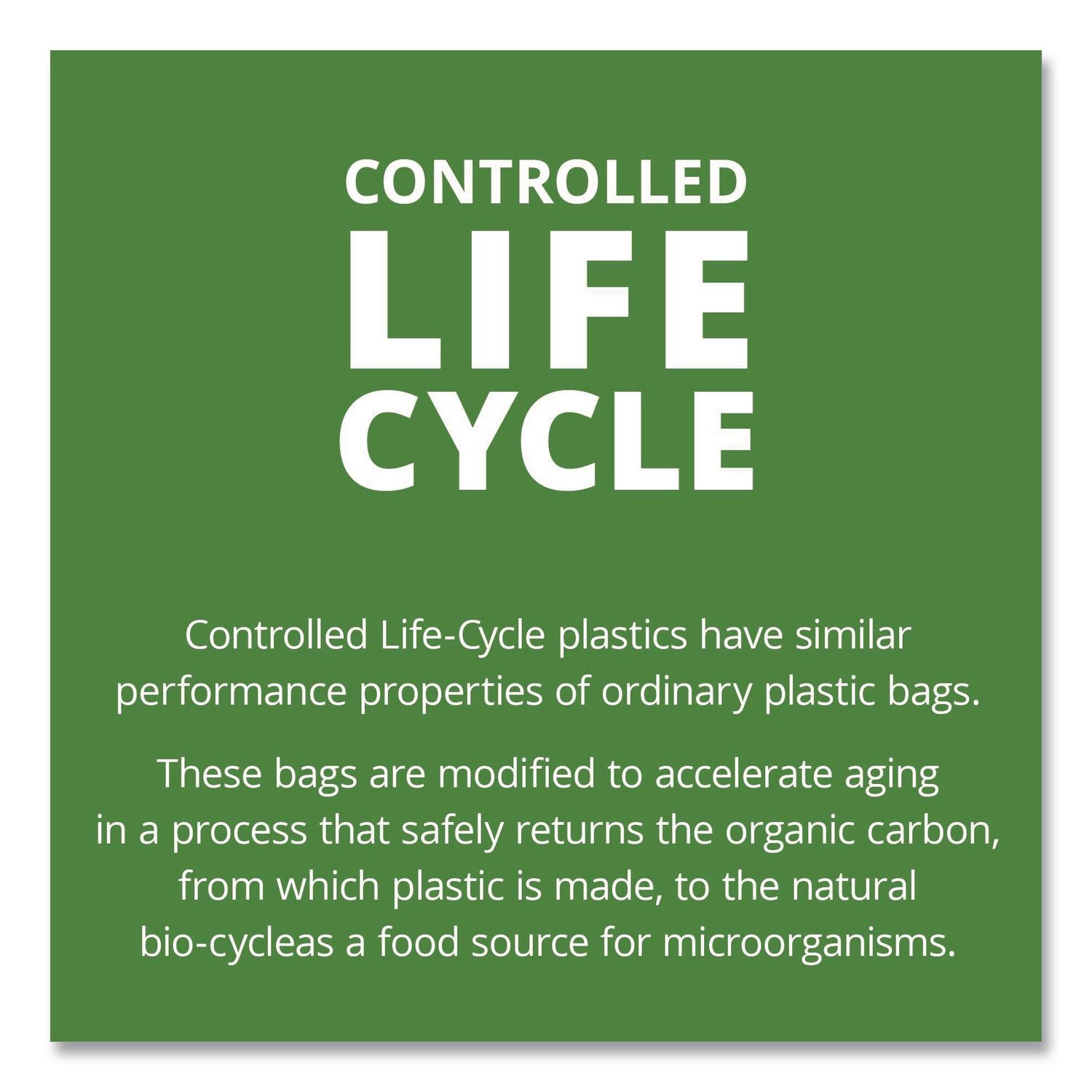 Controlled Life-Cycle Plastic Trash Bags, 30 gal, 0.8 mil, 30" x 36", Brown, 60/Box