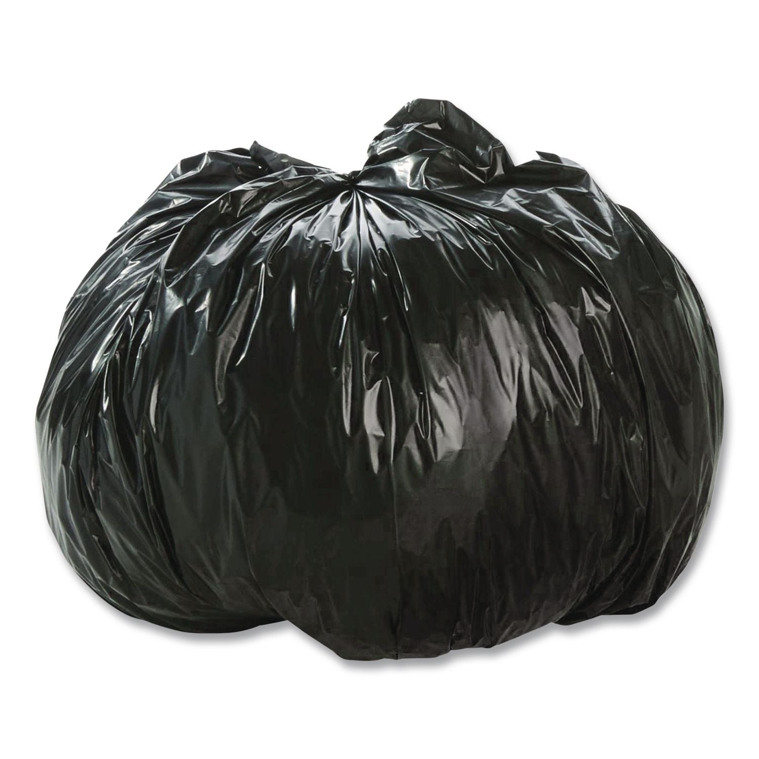 Total Recycled Content Plastic Trash Bags, 10 gal, 1 mil, 24" x 24", Brown/Black, 250/Carton