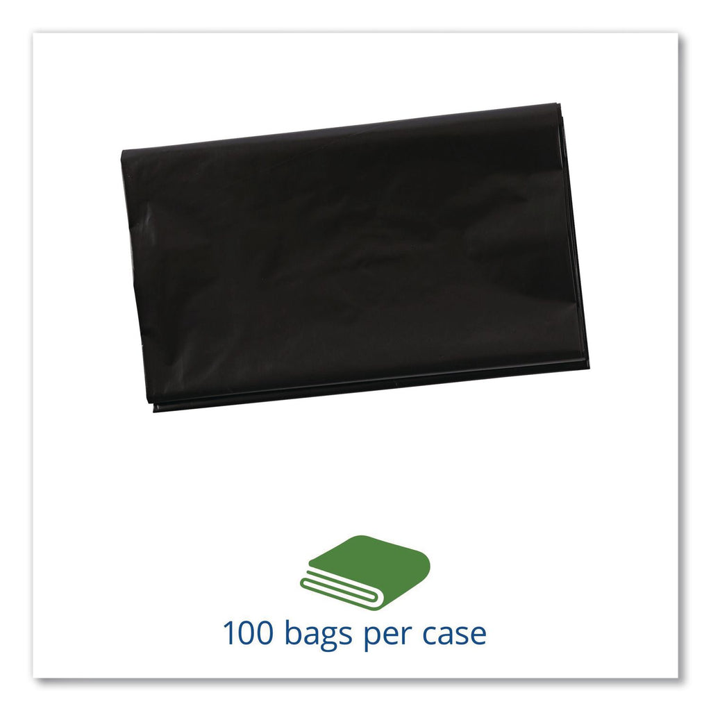 Stout Recycled Content Trash Bags - 33 gal/75 lb Capacity - 33" Width x 40" Length - 1.50 mil (38 Micron) Thickness - Brown - 100/Carton - Office, Industry, Home - Recycled
