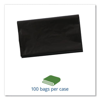 Stout Recycled Content Trash Bags - 33 gal/75 lb Capacity - 33" Width x 40" Length - 1.50 mil (38 Micron) Thickness - Brown - 100/Carton - Office, Industry, Home - Recycled